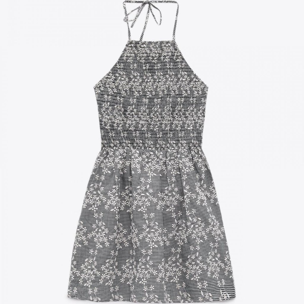 Zara Embroidered Mini Dress